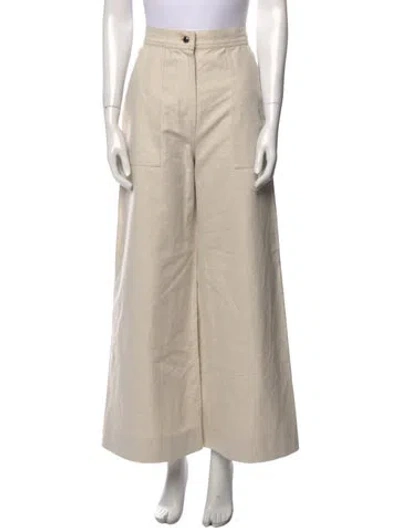 Pre-owned Max Mara Wide Leg Pants In Neutral