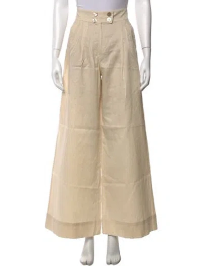 Pre-owned Max Mara Wide Leg Pants In Neutral
