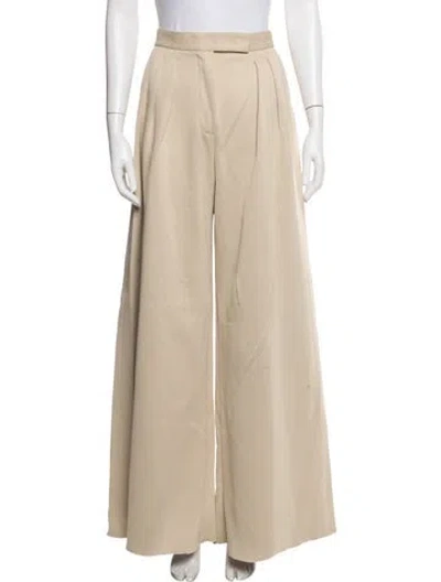 Pre-owned Max Mara Wide Leg Pants In Neutrals