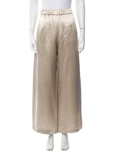 Pre-owned Max Mara Wide Leg Pants In Neutrals