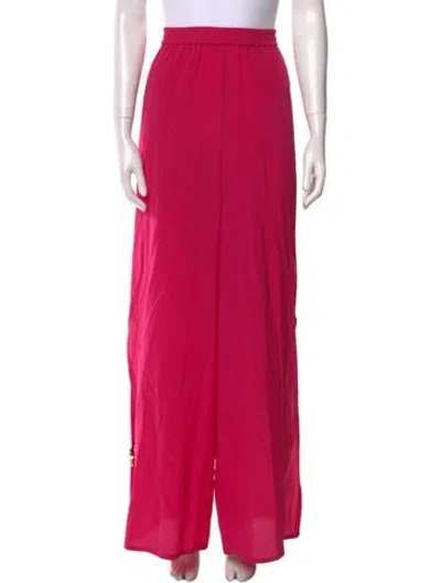 Pre-owned Max Mara Wide Leg Pants In Pink