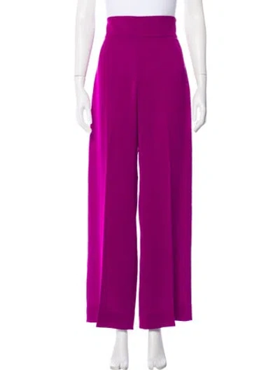 Pre-owned Max Mara Wide Leg Pants In Purple