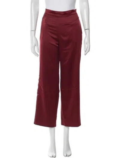 Pre-owned Max Mara Wide Leg Pants In Red