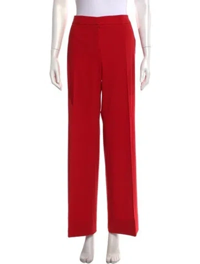 Pre-owned Max Mara Wide Leg Pants In Red