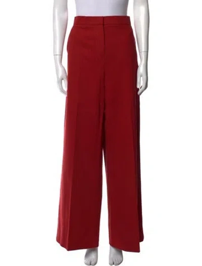 Pre-owned Max Mara Wide Leg Pants W/ Tags In Red