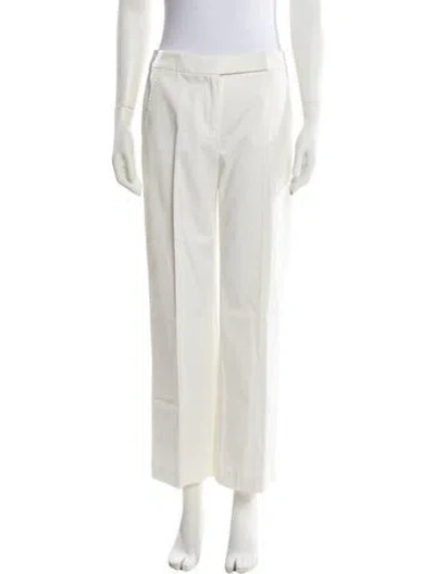 Pre-owned Max Mara Wide Leg Pants In White