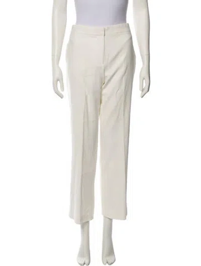 Pre-owned Max Mara Wide Leg Pants In White