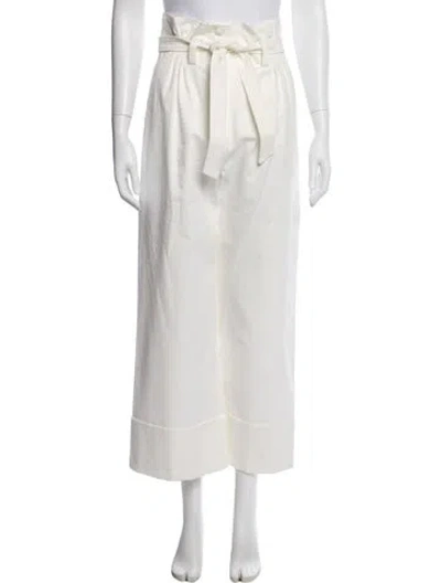 Pre-owned Max Mara Wide Leg Pants In White