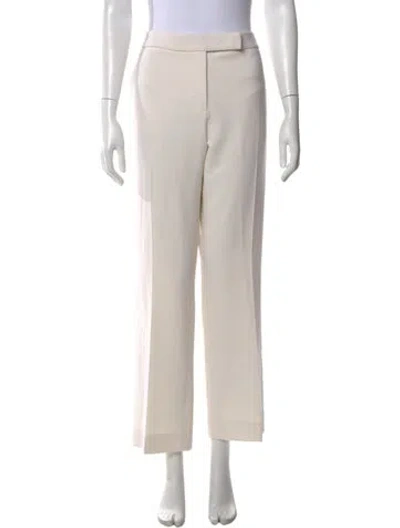Pre-owned Max Mara Wide Leg Pants In White