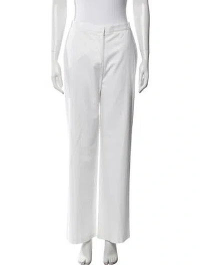 Pre-owned Max Mara Wide Leg Pants In White