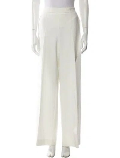 Pre-owned Max Mara Wide Leg Pants In White
