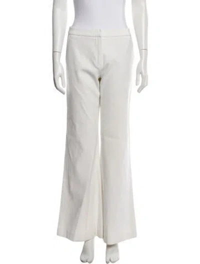 Pre-owned Max Mara Wide Leg Pants In White