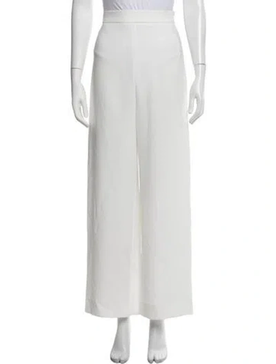 Pre-owned Max Mara Wide Leg Pants In White