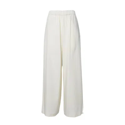 Max Mara Wide-leg Pants With Relaxed Fit In White