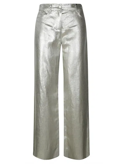Max Mara Wide-leg Pants With Shiny Finish