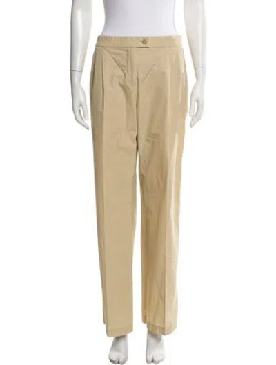 Pre-owned Max Mara Wide Leg Pants In Yellow