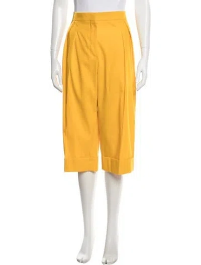 Pre-owned Max Mara Wide Leg Pants In Yellow