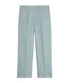Max Mara Wide-leg Pleated Casual Pants In Gray