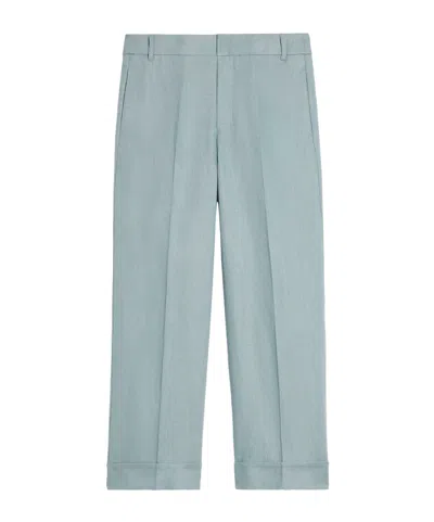 Max Mara Wide-leg Pleated Casual Pants In Gray