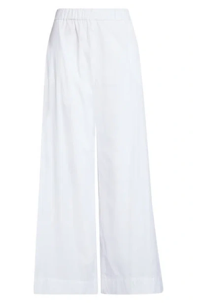 Max Mara Wide Leg Pull-on Pants In White