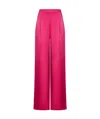 Max Mara Wide Leg Satin Trousers In Red