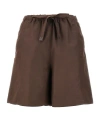 Max Mara Maxmara Women Quebec - Bermuda Shorts In Linen And Silk In Brown