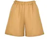 Max Mara Haway Cotton Poplin Shorts In Nude