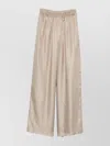 Max Mara Ladino Striped Silk Twill Pants Trousers Multicolor In Neutral