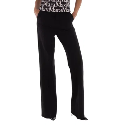 Max Mara Wide-leg Tailored Trousers, Brand Size 40 ( Us Size 6 ) In Black