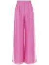 Max Mara Calibri Silk Organza Wide Pants In 粉色