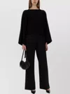 Max Mara Wide Leg Trousers And Pockets In Black