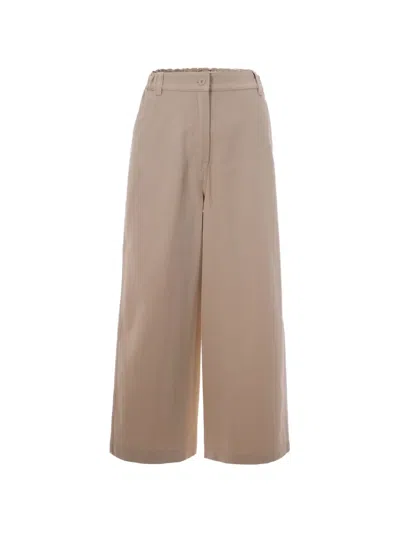 Max Mara Wide-leg Trousers In Brown
