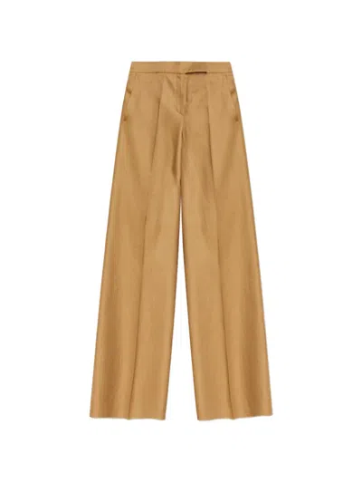 Max Mara Wide Leg Trousers In Brown