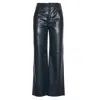 Max Mara Wide-leg Trousers In Soft Coated Fabric