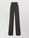 Max Mara Wide Leg Trousers Pleated Front In Brown