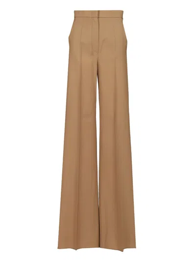 Max Mara Wide Leg Trousers In Brown