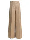 Max Mara Wide Leg Trousers In Neutral