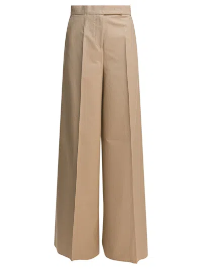 Max Mara Wide Leg Trousers In Neutral