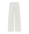 Max Mara Weite Hose Zinnia Aus Jersey In White