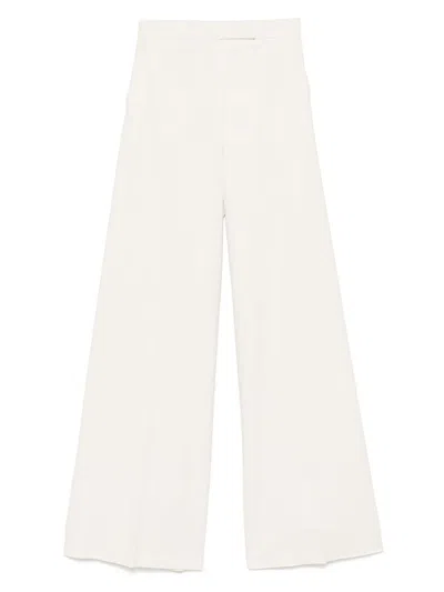 Max Mara Wide-leg Trousers In White