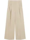 Max Mara Wide-leg Trousers With High Waist And Pleated Front In Orange