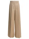 Max Mara Wide-leg High-rise Pants In Neutral