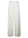 Max Mara Chenzia Jersey Jacquard Wide Leg Pants In White