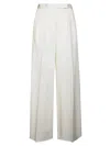 Max Mara Wide-leg Trousers With High Waist In White