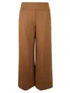 Max Mara Wide-leg Trousers With Tailored Finish In Brown