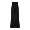 Max Mara Wide-leg Trousers With Tailored Fit And Luxurious Texture In Black
