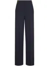 Max Mara Wide-leg Trousers With Tailored Silhouette In Blue