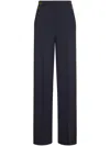 Max Mara Wide-leg Trousers With Tailored Silhouette In Blue