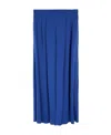 Max Mara Wide-leg Tuxedo Trousers In Blue