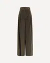 Max Mara Wide-leg Velvet Pants In Green